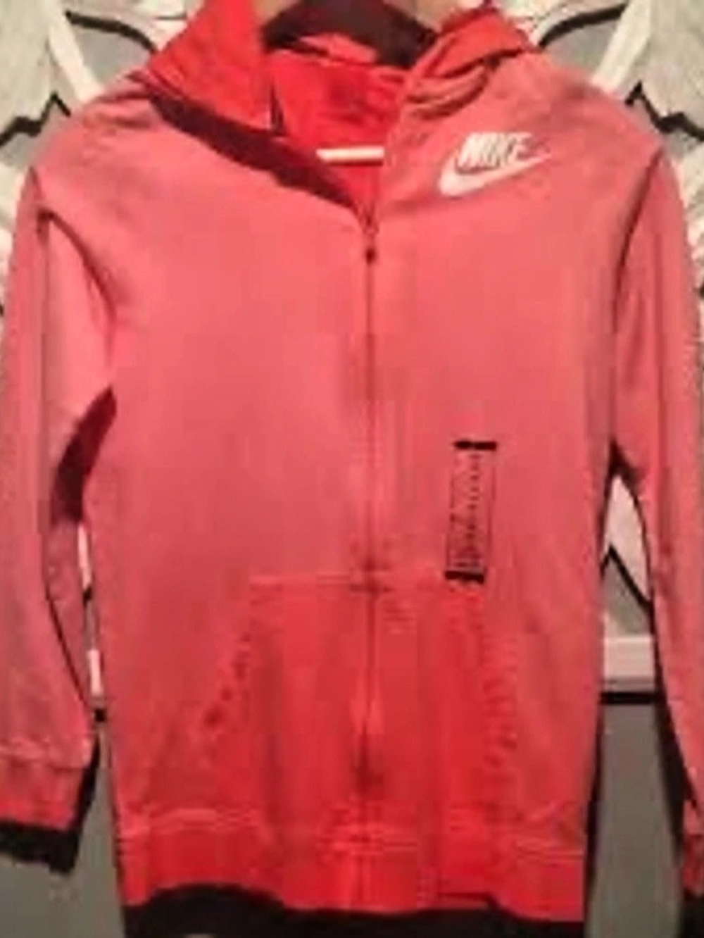 • Nike Coral Pink Gradient Full-Zip Hooded Sweatshirt Size M New With Tags